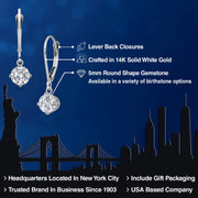 Round Lab-Grown Diamond Dangle Earrings