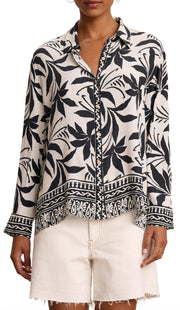 Women's Fiji Print Button-Up Shirt