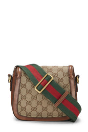 Women's Brown Canvas Shoulder Bag