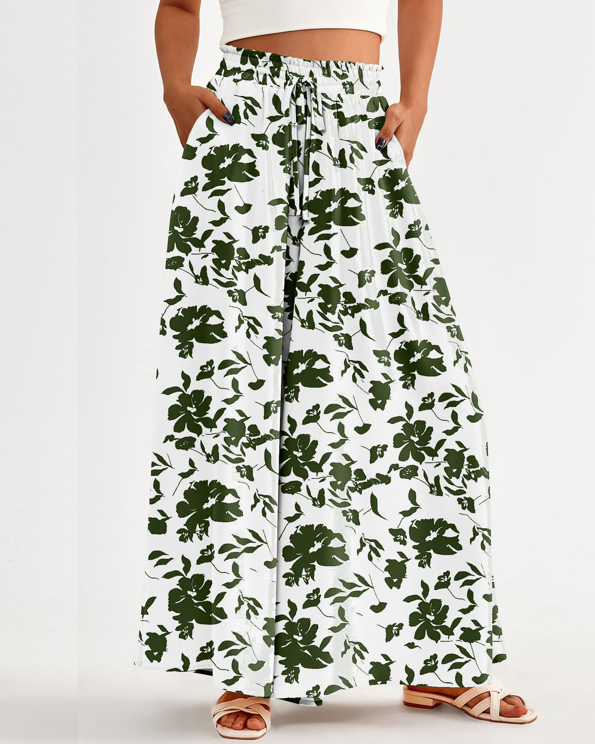 BTFBM Wide Leg Flowy Palazzo Pants for Women