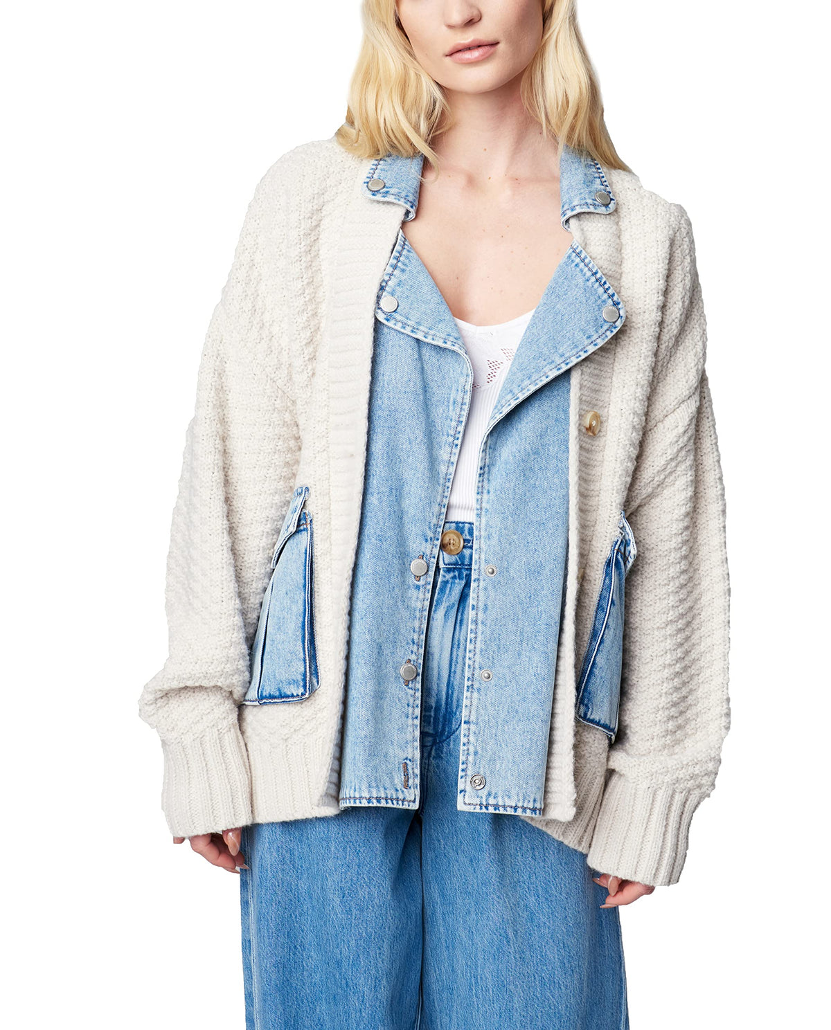 [BLANKNYC] Women's Button Up Cardigan